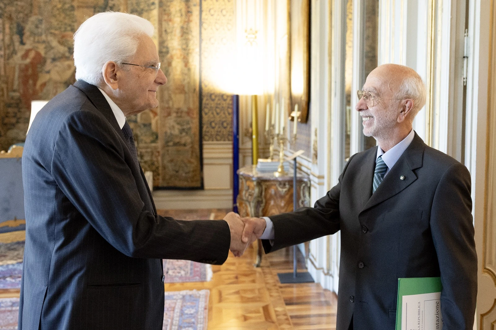 Udienza con il Presidente della Repubblica Sergio Mattarella del Presidente dell’ILSREC Giacomo Ronzitti e del VicePresidente Franco Gimelli