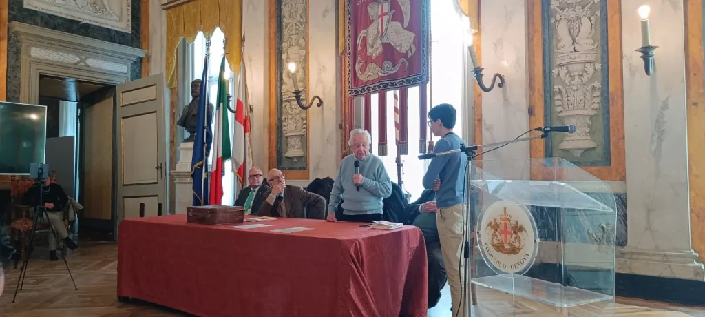 16 gennaio 2025 Gilberto Salmoni Palazzo Tursi Parla agli studenti 1