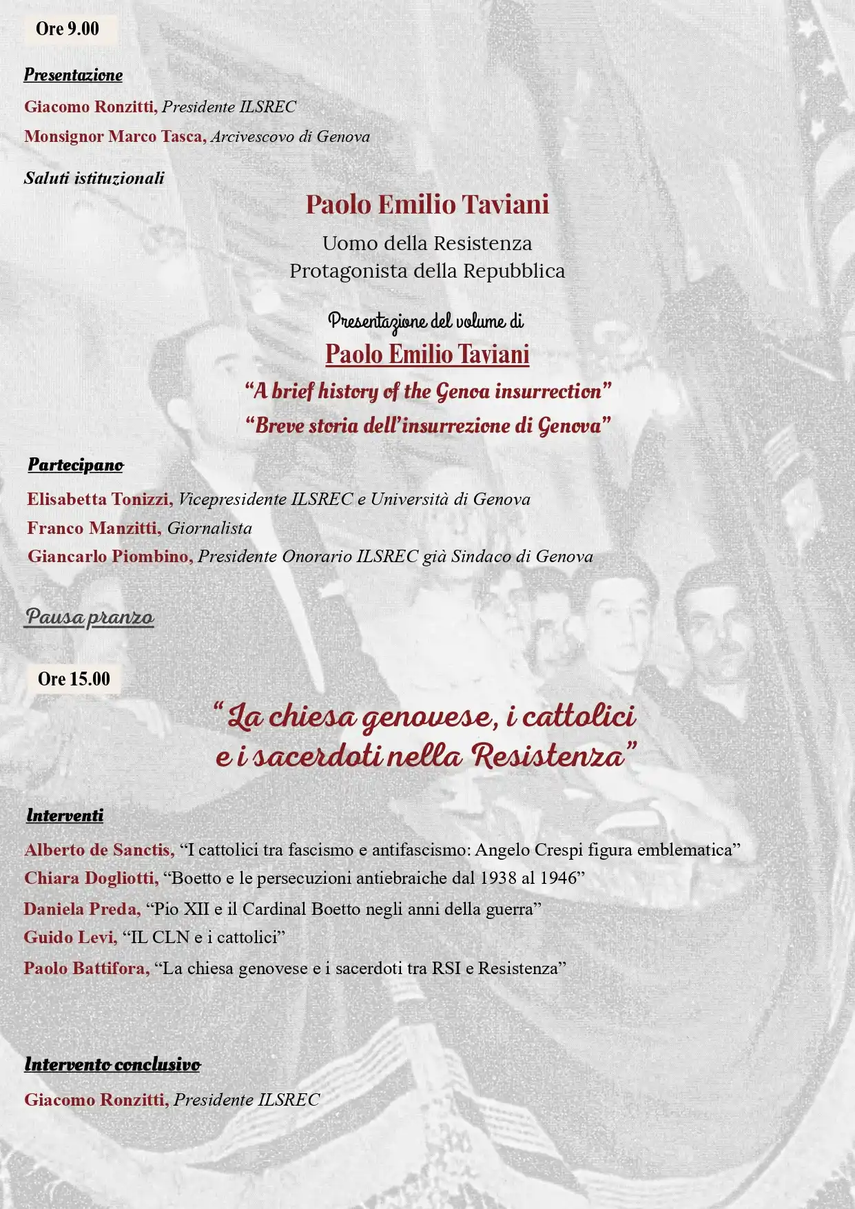 Volantino 24 Aprile Convegno di Studi La chiesa del Cardinale Boetto e i cattolici nella Resistenza 2