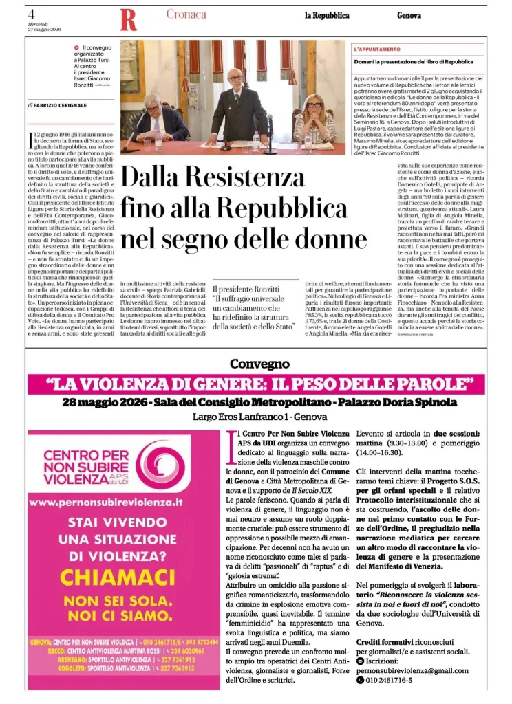 28 Maggio Articolo La Repubblica