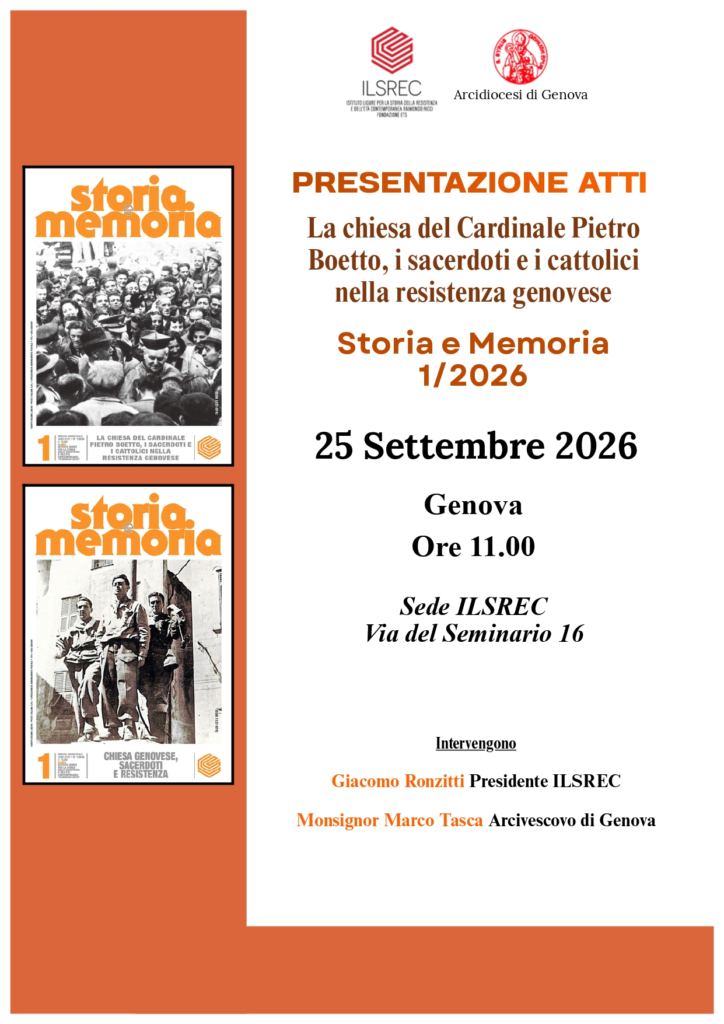 Dépliant 25 Settembre 2026 Presentazione Atti Storia e Memoria 1 2026